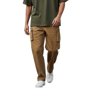 Mode of One Men's Relaxed Fit HR Wide Leg Utility Pants Army Brown Size 38 NWT